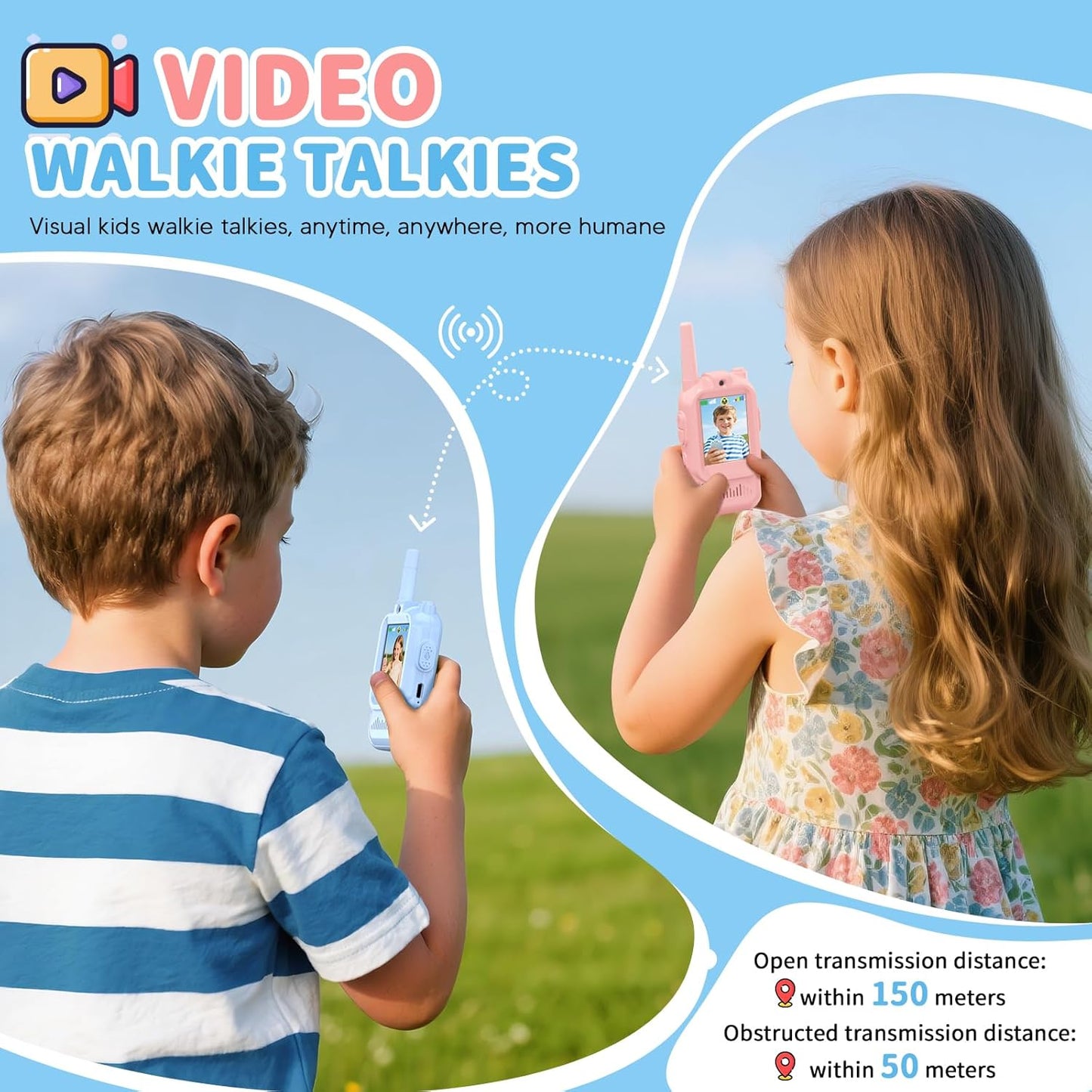 Zoomiko Peek&Talk - Kids Walkie Talkie with Video