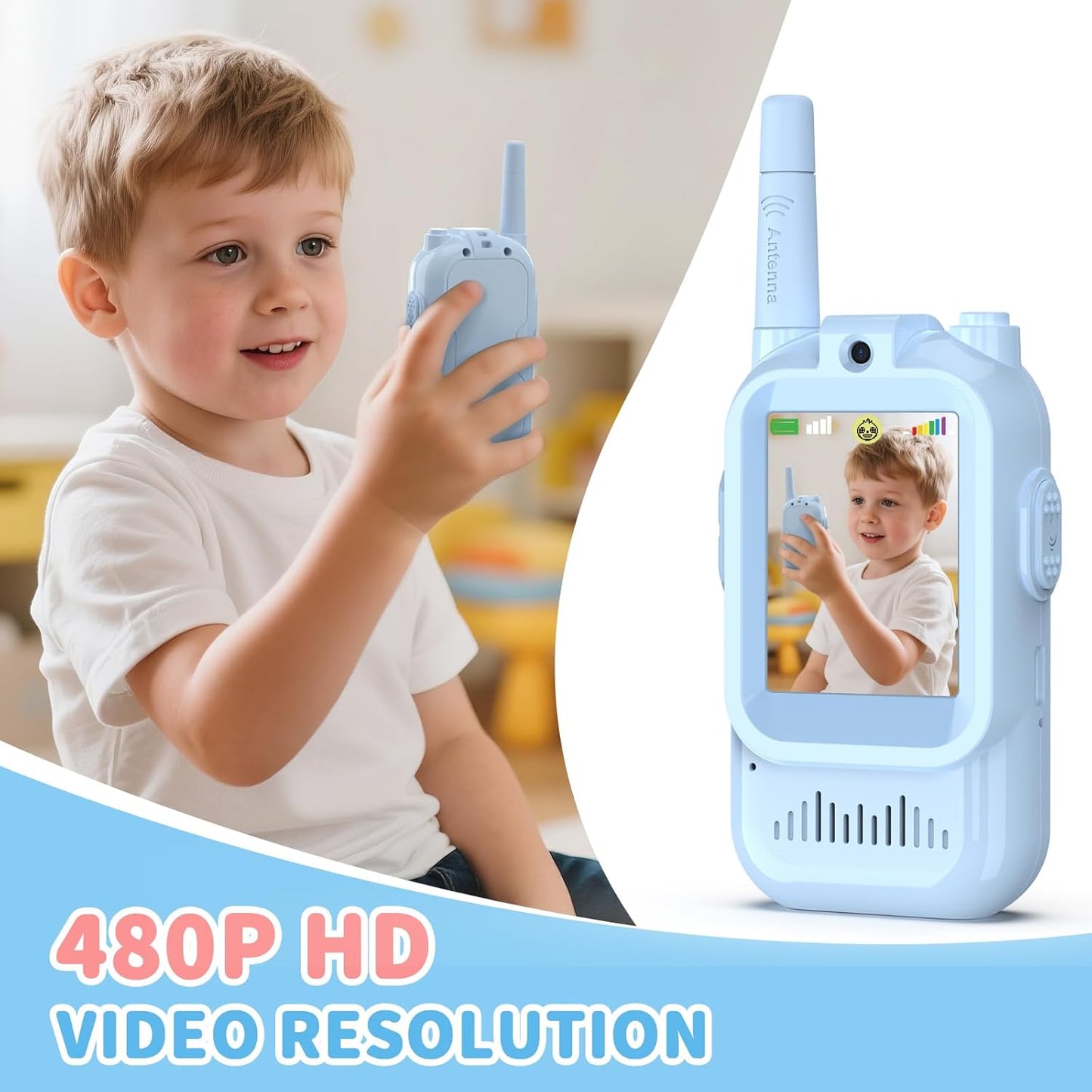 Zoomiko Peek&Talk - Kids Walkie Talkie with Video
