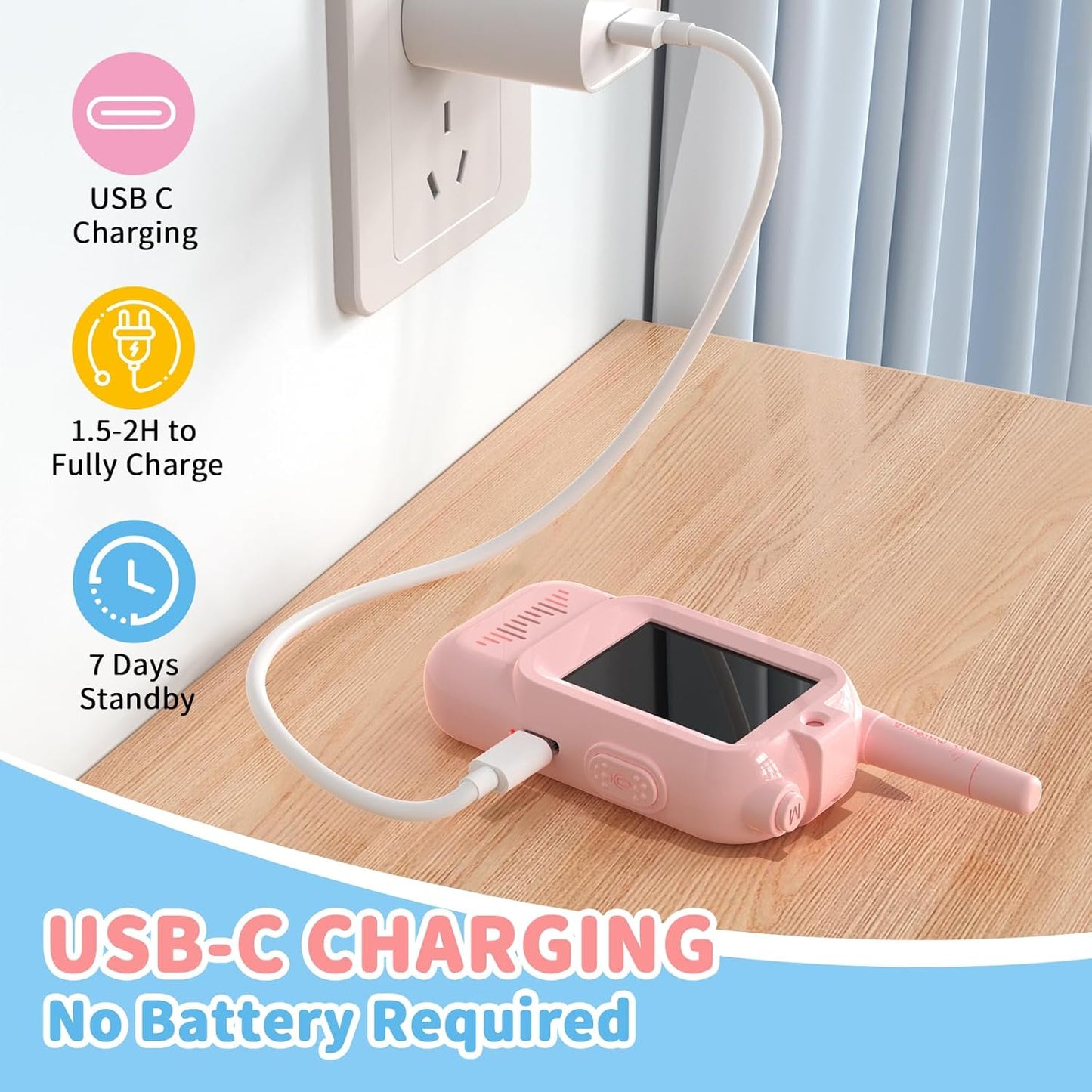 Zoomiko Peek&Talk - Kids Walkie Talkie with Video