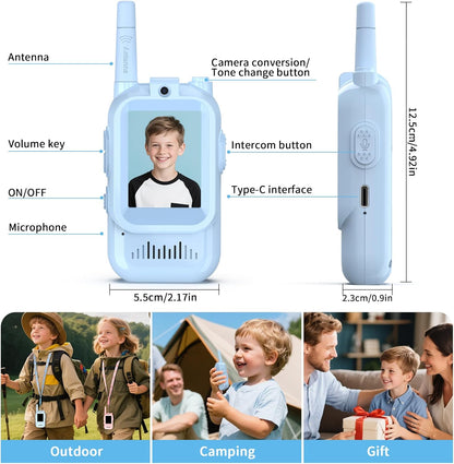 Zoomiko Peek&Talk - Kids Walkie Talkie with Video